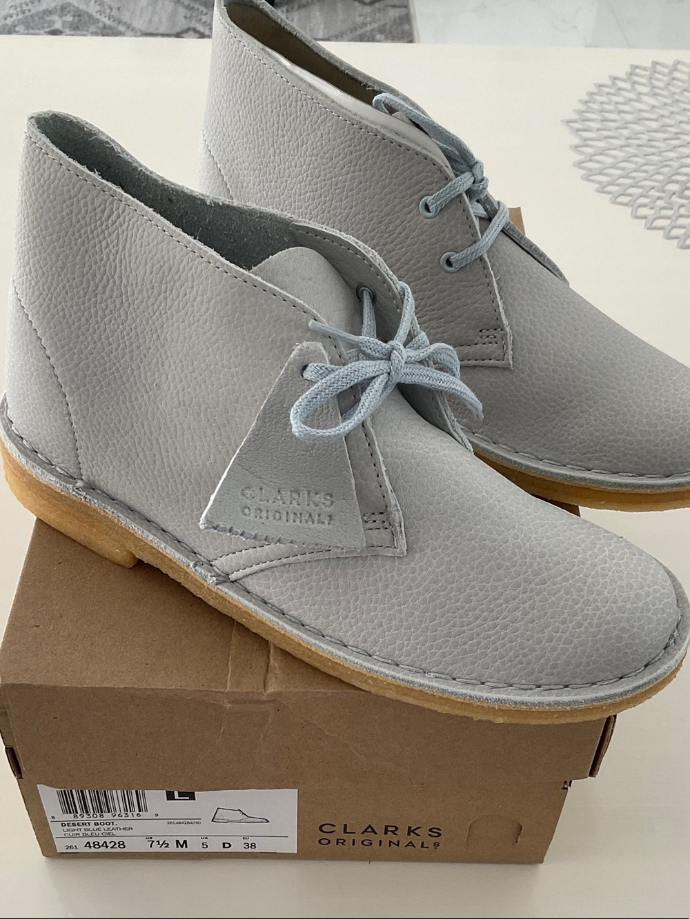 Clarks Originals Light Gray Desert Boots